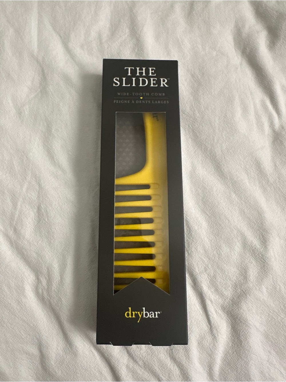 Drybar Yellow Wide-Tooth Slider Comb in Retail Box